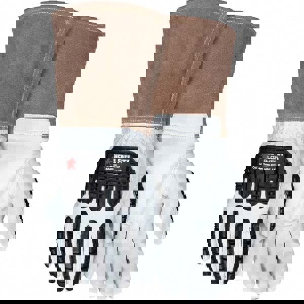 Welding Gloves: Size Large, Leather, General Welding Application